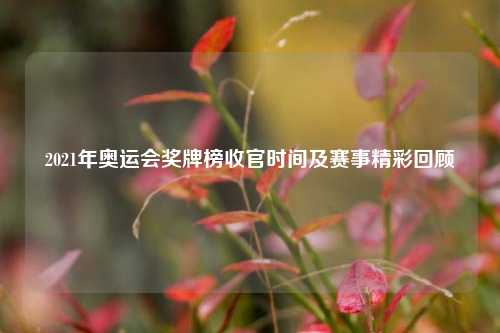2021年奥运会奖牌榜收官时间及赛事精彩回顾