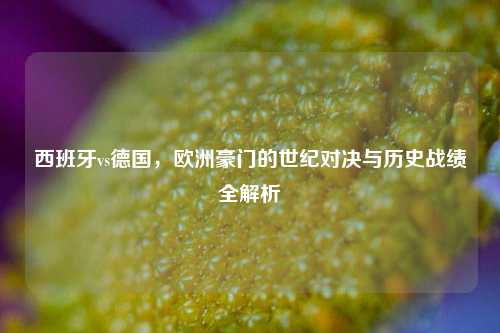 西班牙vs德国，欧洲豪门的世纪对决与历史战绩全解析