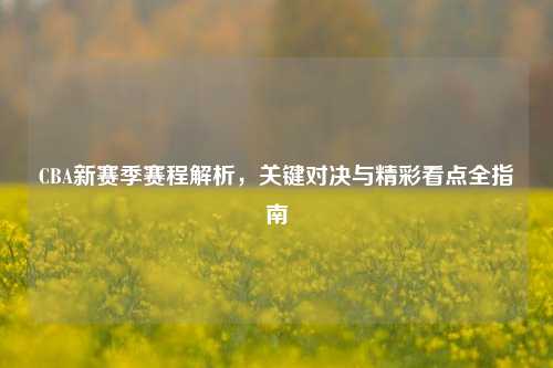 CBA新赛季赛程解析，关键对决与精彩看点全指南