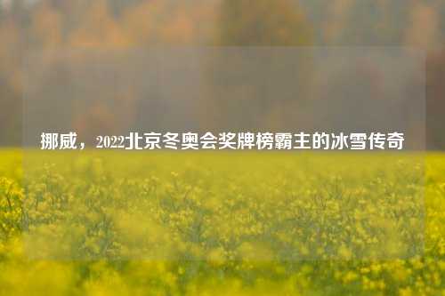 挪威,2022北京冬奥会奖牌榜霸主的冰雪传奇