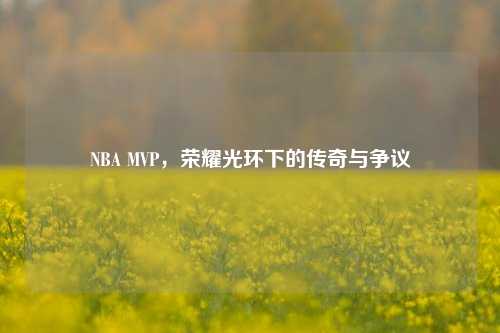 NBA MVP,荣耀光环下的传奇与争议