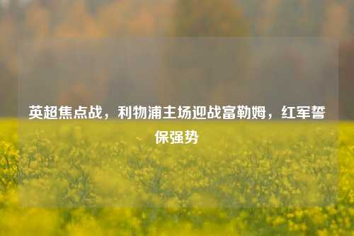 英超焦点战,利物浦主场迎战富勒姆,红军誓保强势