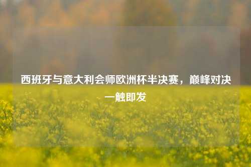 西班牙与意大利会师欧洲杯半决赛，巅峰对决一触即发