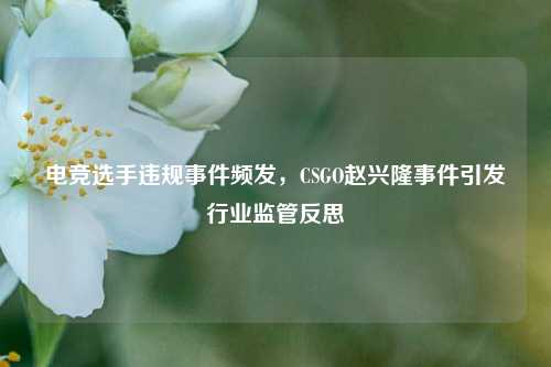 电竞选手违规事件频发,CSGO赵兴隆事件引发行业监管反思