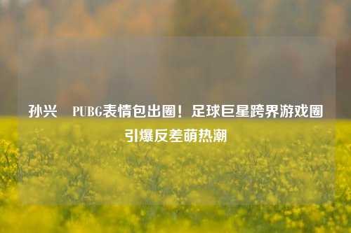 孙兴慜PUBG表情包出圈!足球巨星跨界游戏圈引爆反差萌热潮