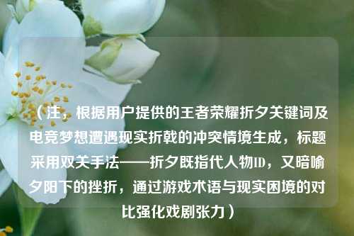 (注,根据用户提供的王者荣耀折夕关键词及电竞梦想遭遇现实折戟的冲突情境生成,标题采用双关手法——折夕既指代人物ID,又暗喻夕阳下的挫折,通过游戏术语与现实困境的对比强化戏剧张力)