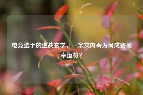 电竞选手的逆战玄学，一条艾内裤为何成赛场幸运符？