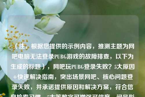 (注,根据您提供的示例内容,推测主题为网吧电脑无法登录PUBG游戏的故障排查,以下为生成的标题),网吧玩PUBG登录失败?5大原因+快速解决指南,突出场景网吧、核心问题登录失败,并承诺提供原因和解决方案,符合信息检索习惯。5大等数字可增强可信度,问号形式引发读者共鸣)