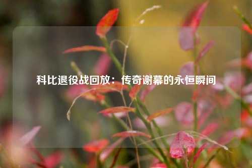 科比退役战回放：传奇谢幕的永恒瞬间